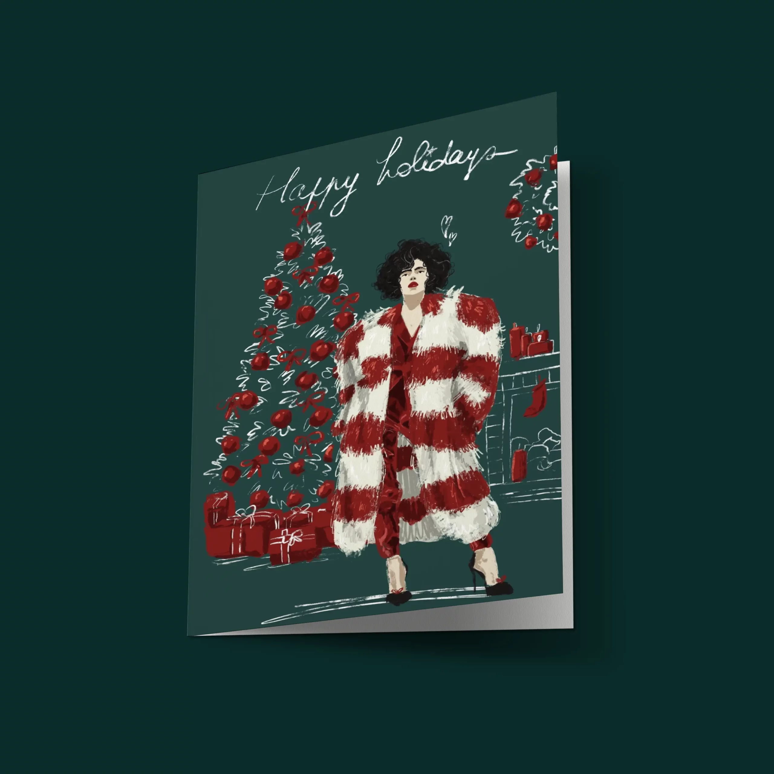 a december story pack of 10 greeting cards + 10 enveloppes