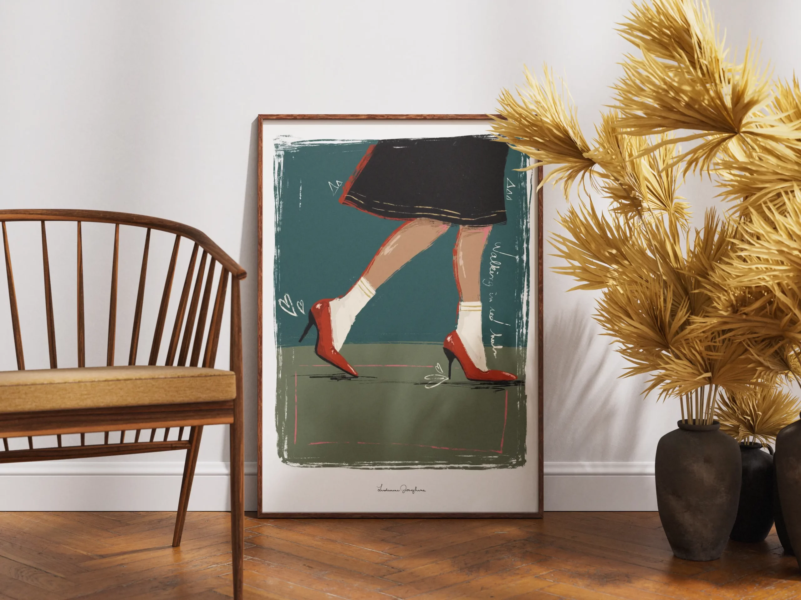 ludivine josephine artprint red heels ludivine josephine artprint red heels