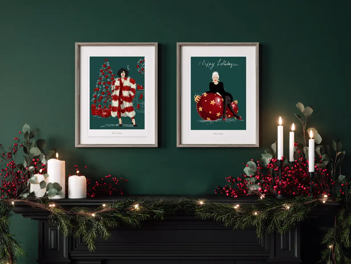 ludivine josephine holiday collection fashion christmas illustration ludivine josephine holiday collection fashion christmas illustration