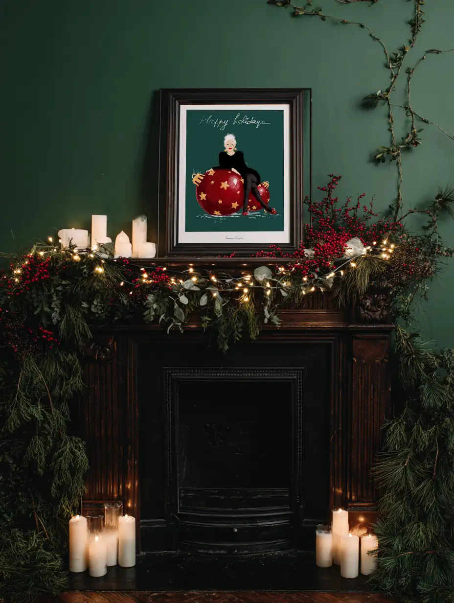 happy holidays fine art print a4 21x29.7 cm / 8x12" happy holidays fine art print a4 21x29.7 cm / 8x12"