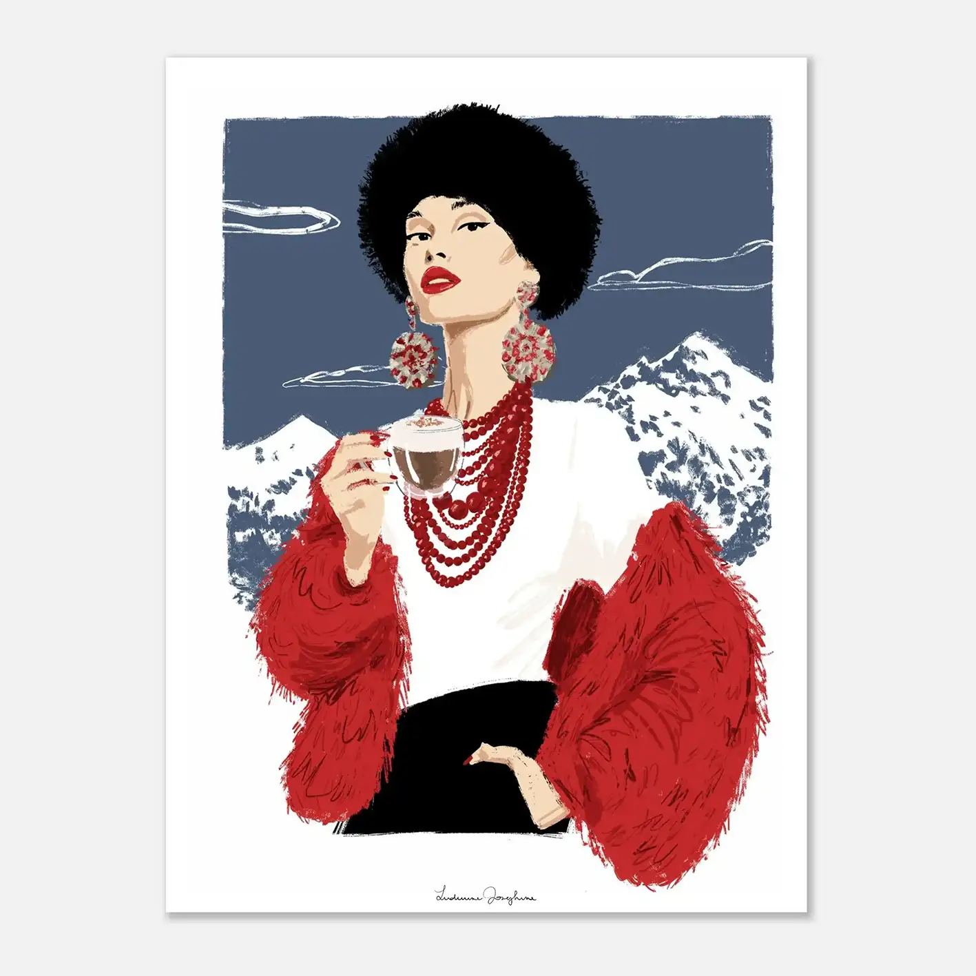 ludivine josephine luxury limited fine art print courchevel