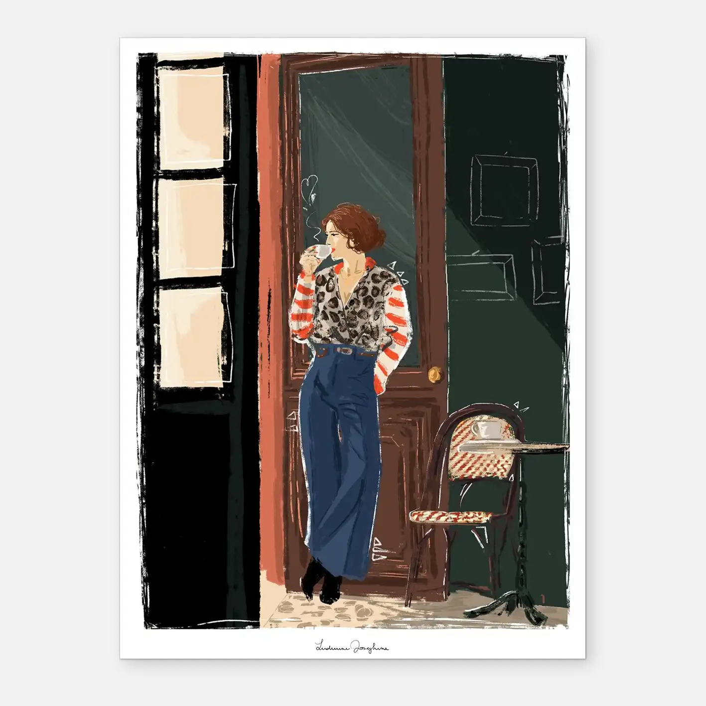 ludivine josephine luxury limited fine art print french cafe