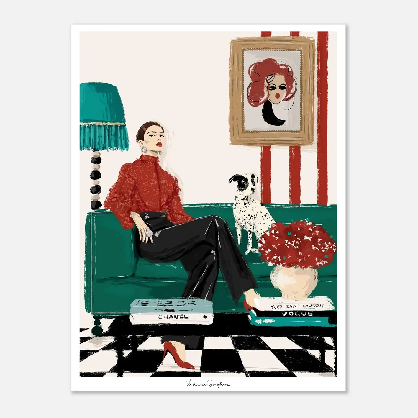 ludivine josephine luxury limited fine art print living room