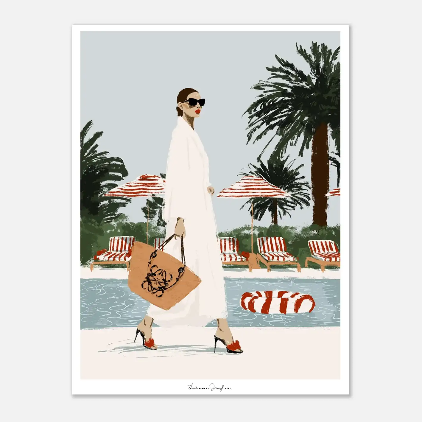 ludivine josephine luxury limited fine art print luxury pool