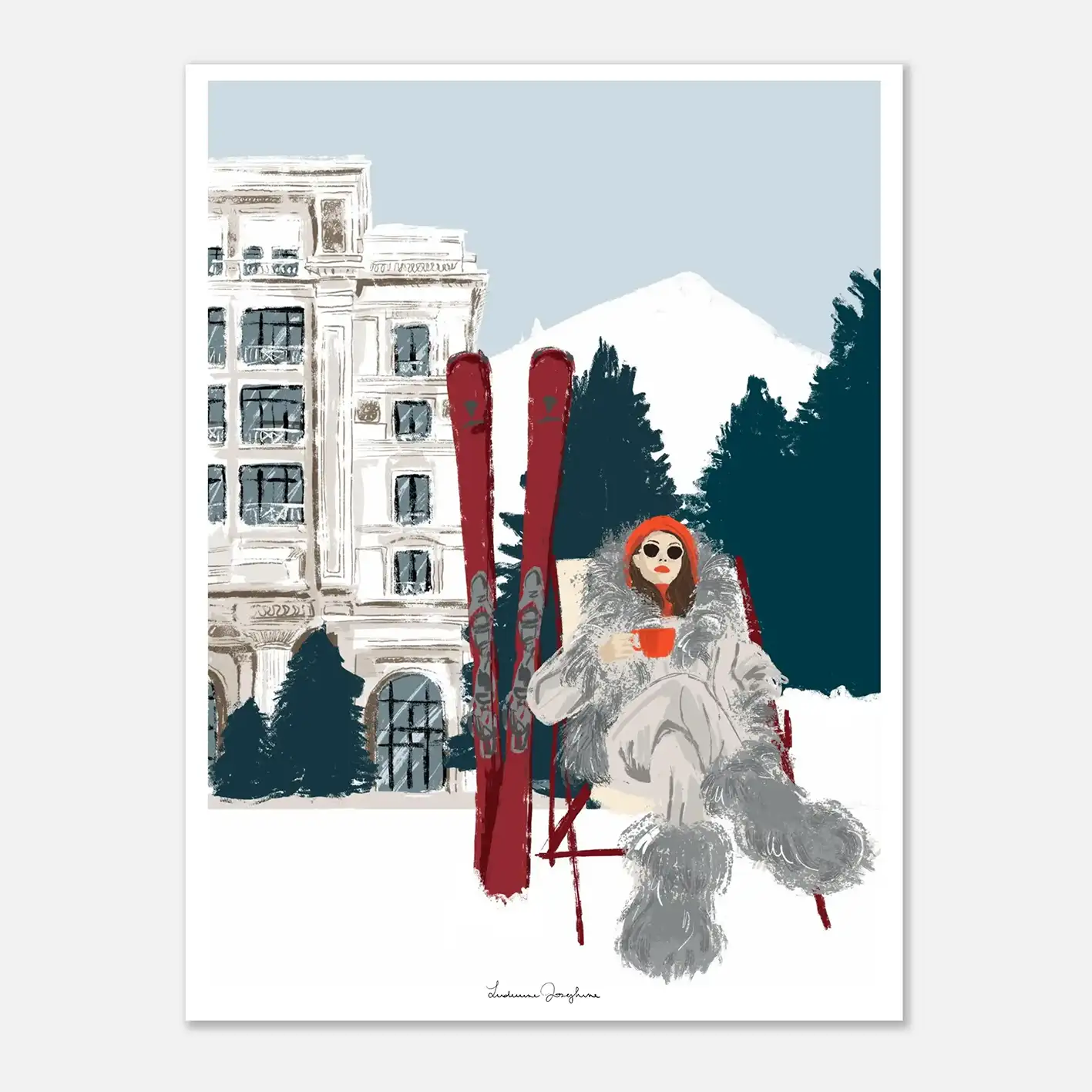 ludivine josephine luxury limited fine art print ski breack