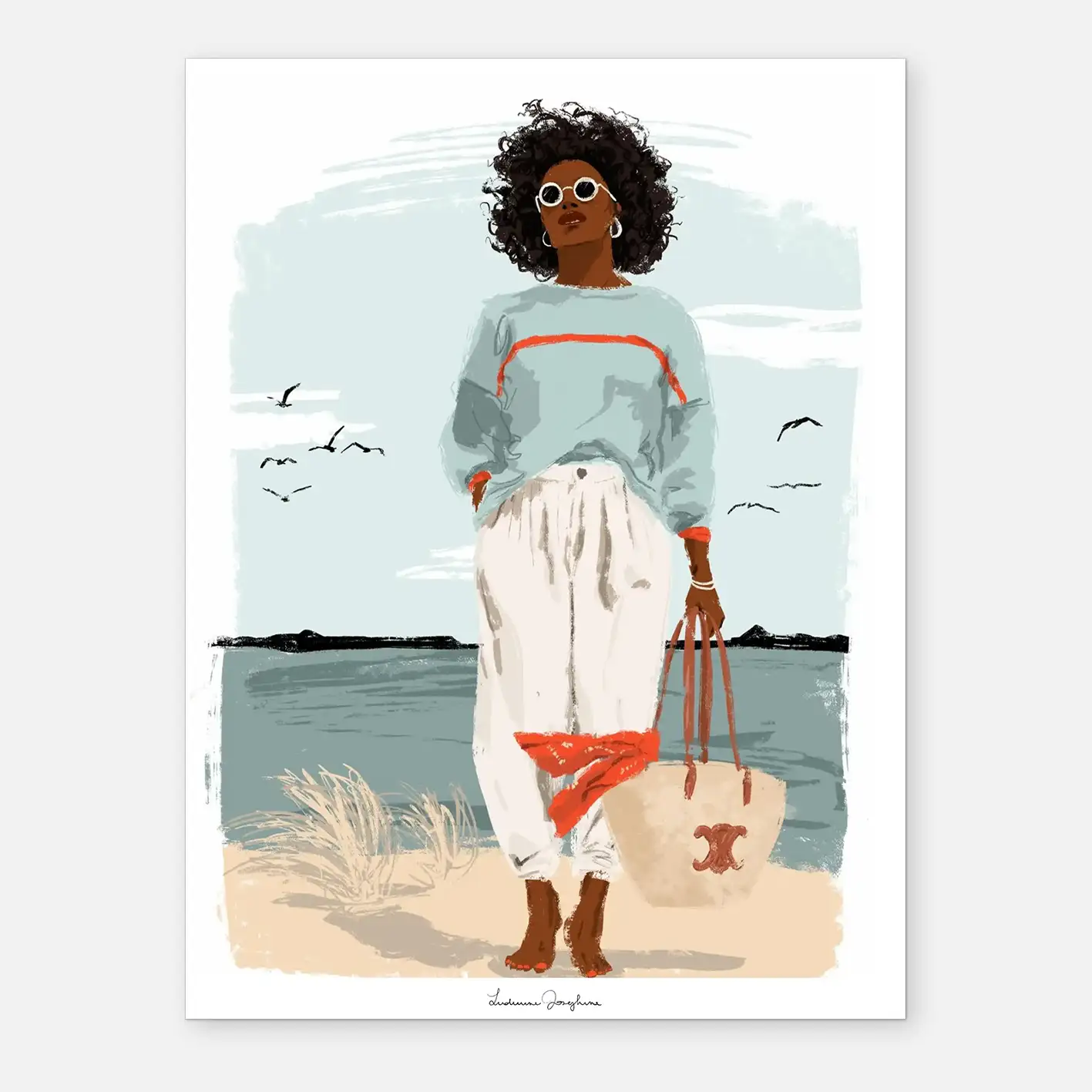 ludivine josephine luxury limited fine art print the beach
