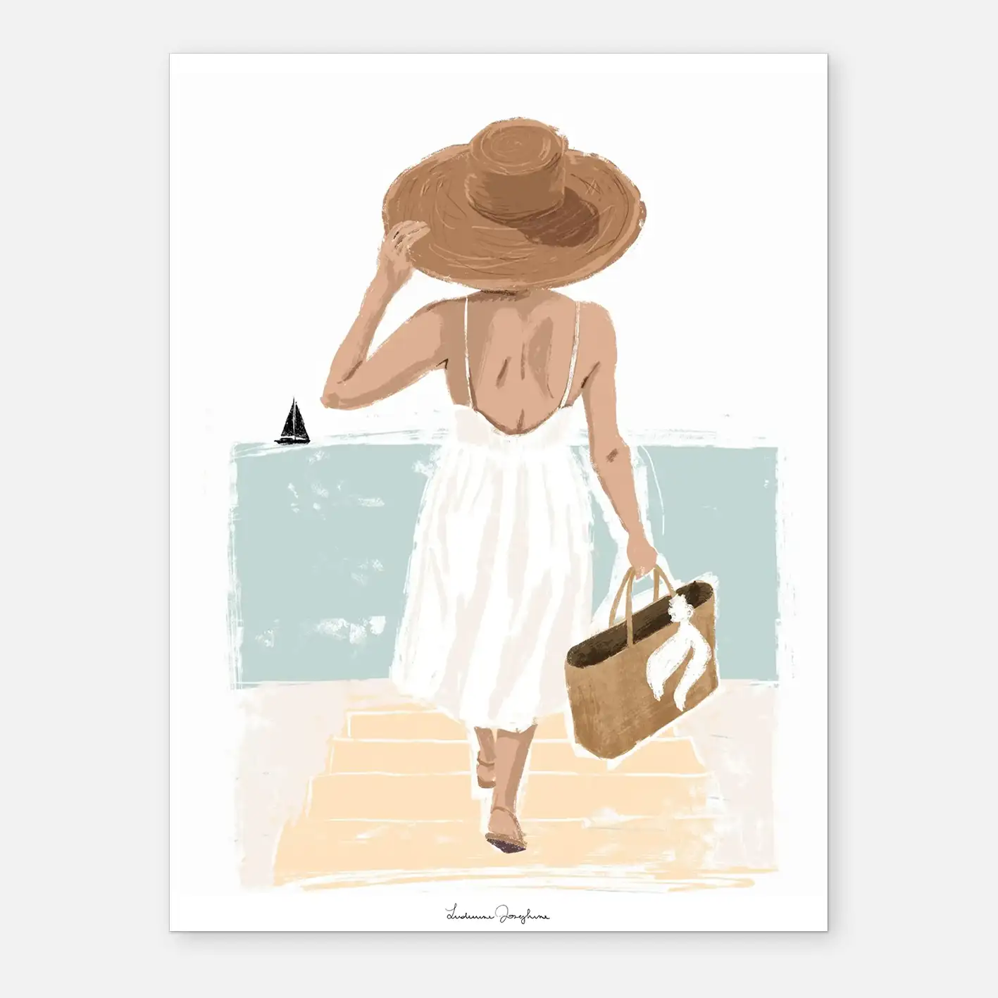 ludivine josephine luxury limited fine art print to the beach